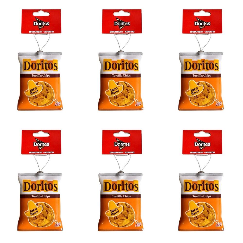 Doritos Taco Flavor Tortilla Chips Decoupage Christmas Ornament RUZ New Lot of 6